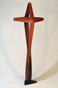 DOUBLE CROSS  TANGO (Fir and walnut construction, 92cm x 38cm x 14.5cm, Dirk Marwig 2010)