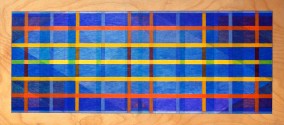 Komposition Null  (Oil and  archival ink on wood panel, 76cm x 34cm,  Dirk Marwig 2010)