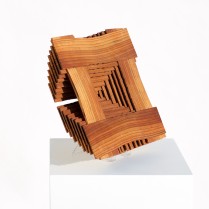 Primal Code Construction (Cedar wood ,29.5cm x 29.5cm x 6.5cm, Dirk Marwig 2012)