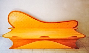 Dirk Marwig:  SOFA 1  (Plywood construction: 4 interconnecting pieces of plywood, 1995)