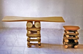 TABLE AND STOOL 1995