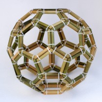 Buckyball C-60 Molecule Regular (Bamboo and “Zap-Strap” construction, 43.5cm x 43.5cm x 43.5cm, Dirk Marwig 2013)