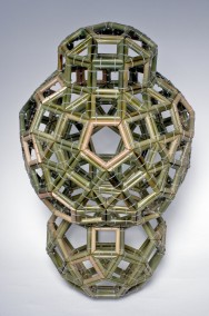 Geometrix One (Bamboo and Zap-strap construction, 86.2cm x 52cm x 52cm,  Dirk Marwig 2013)