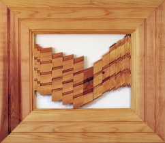 The Deal / El Trato (Cedar wall object, 78cm x 90.5cm x 3.2cm, Dirk Marwig 2014)