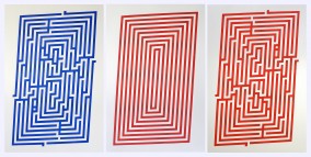 Amaze 2015 and Simplex Combination ( 3 Wood Block Prints, 76.3cm x 145.8cm, Dirk Marwig 2015)