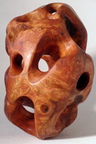 Henry Moore on Acid  (Cherry wood object, 53.5cm x 47cm x 36.5cm, 15.8 kg, Dirk Marwig 2015)