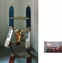 Ski-tvelt Chair (Old skis with hardwood, dimensions similar to my other “Rietvelt” chair versions, Dirk Marwig 1997)