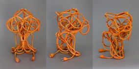 AMIGO (Old outdoor extension cable with cable ties, 41cm x 31cm x 30.3cm, Dirk Marwig 2017)