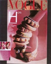 British Vogue June 1988 Dirk Marwig Bracelets, Shoes and Rings photographed by Javier Vallhonrat