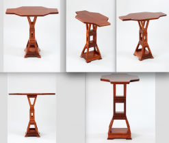 Fernseh-Tisch (TV table)-various angles- 2019 (Maple wood construction, 70cm x 74cm x 42cm, Dirk Marwig 2019)