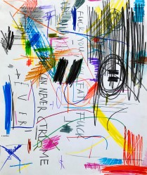 Fat Fuck (Coloured pencil on paper, 43.2cm x 35.6cm, Dirk Marwig 2020)