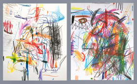 Denial Twice (Coloured Pencil on drawing paper, 2X 43.2cm x 35.6cm, Dirk Marwig 2020)Dirk Marwig 2020)