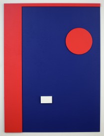 H-20  (Plywood construction with high pigment lacquer -wall object-  35cm x 26.6cm x 3cm, Dirk Marwig 2020)