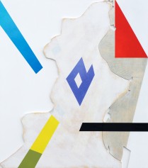 Observation Dictates Reality (Oil on primed and layered plywood, 81cm x 71.3cm, Dirk Marwig 2022)