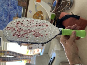 New “369” pickleball racket designed and constructed by Dirk Marwig May 2022