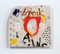 Break Bad Laws (Oil and graphite on primed canvas mounted on plywood, 41.5cm x 43cm, Dirk Marwig 2022)