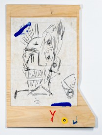 Me (Pencil and ink on Japan paper mounted on plywood, 44cm x 32cm, Dirk Marwig 2023)